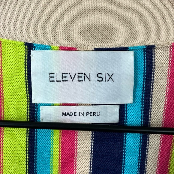 Eleven Six Colorful Striped Cardigan Sweater - Picture 4 of 5